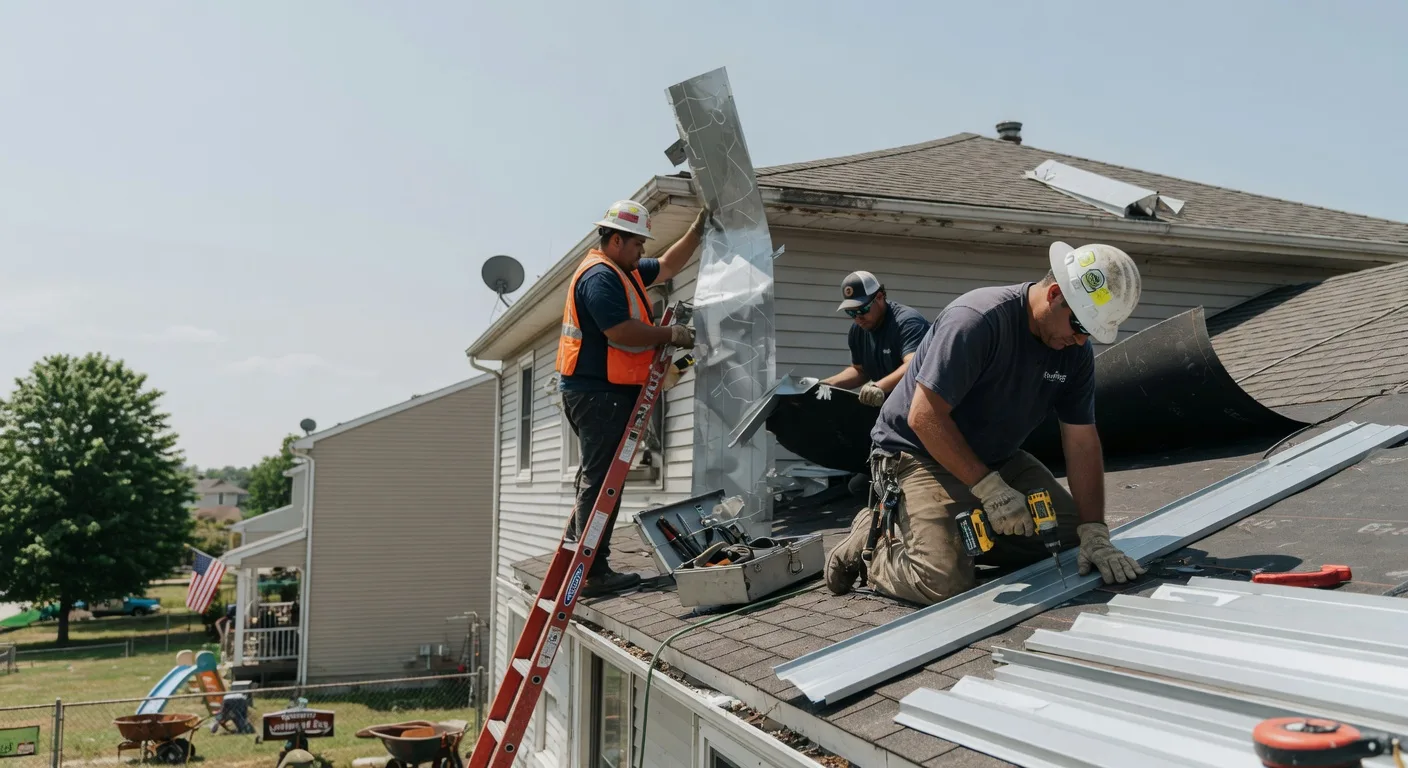 Storm Damage Metal Roof Repair in Kingdom City, MO